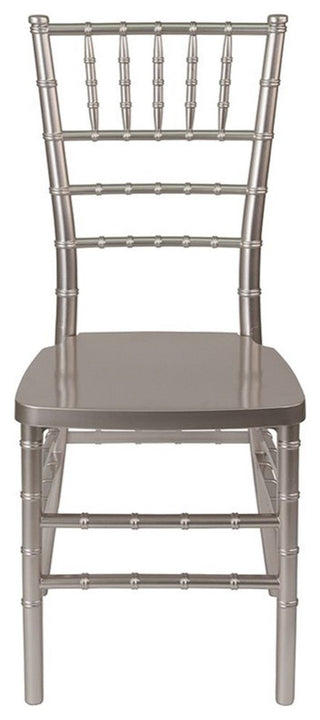 Flash Furniture Hercules Premium Resin Stacking Chair in Pewter