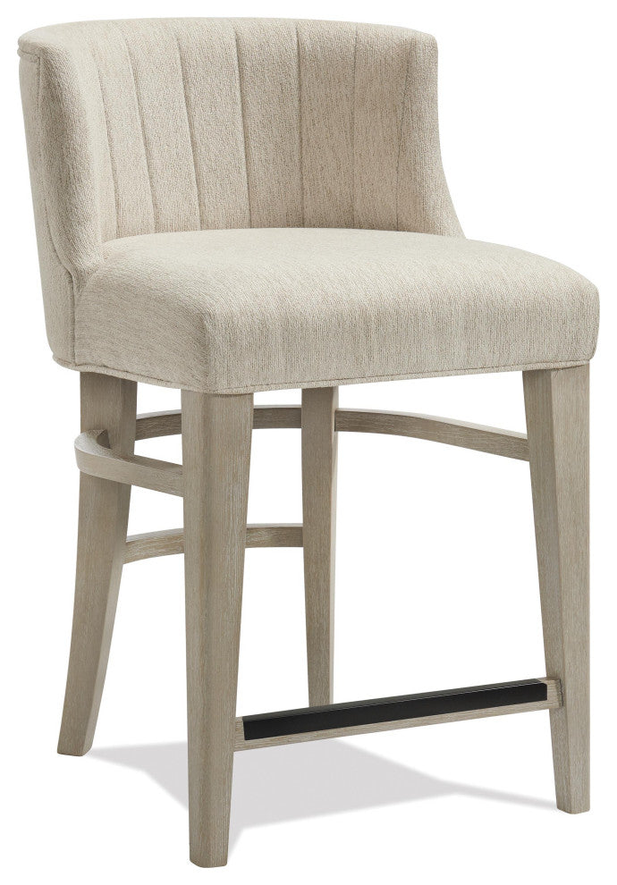 Riverside Furniture Cascade Upholstered Curved Back Counter Stool, Set of 2