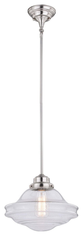 Vaxcel Lighting P0242 Huntley 1 Light 12"W Pendant - Satin Nickel