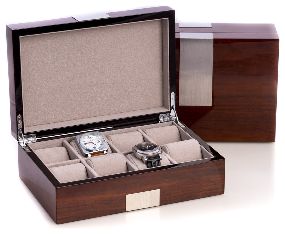 Lacquered Wood 8-Watch Box