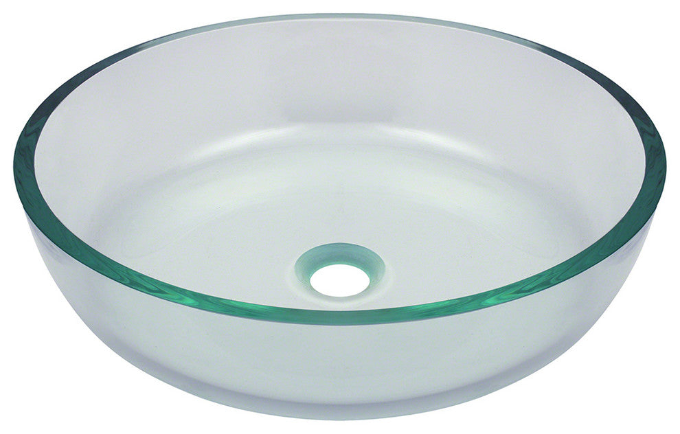 P526 Clear Glass Vessel Bathroom Sink
