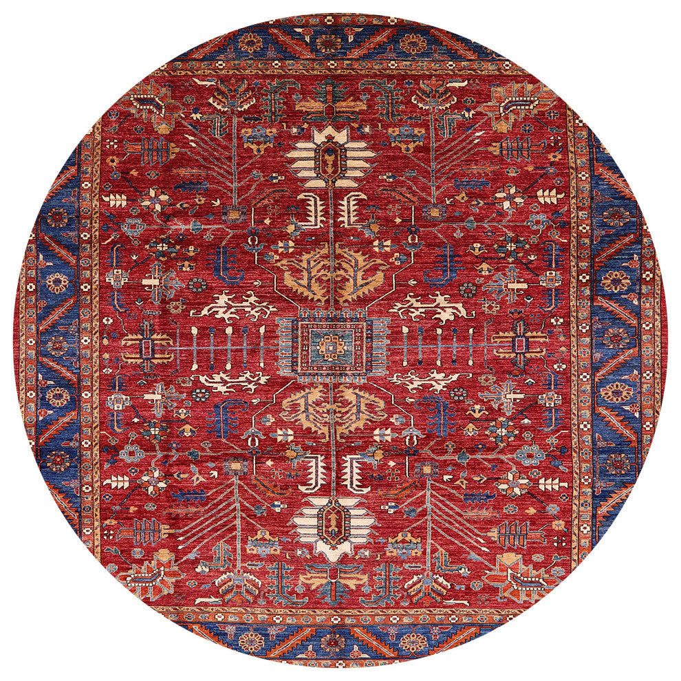 Ahgly Company Indoor Round Mid-Century Modern Area Rugs, 7' Round