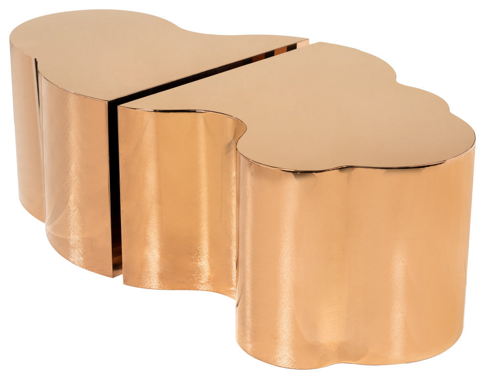 Luca Coffee Table, Rose Gold, 2-Piece Set