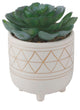 4.25" Gold Geo Hand Paintged Ceramic Succï¼ŒSm