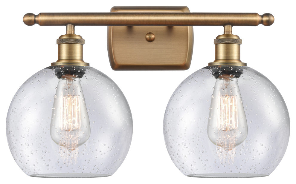 Innovations Lighting 516-2W-BB-G124-8 Athens 2 Light 16" Bath Vanity Light