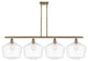 Innovations 516-4I-AB-G652-12-LED 4-Light Island Light, Antique Brass