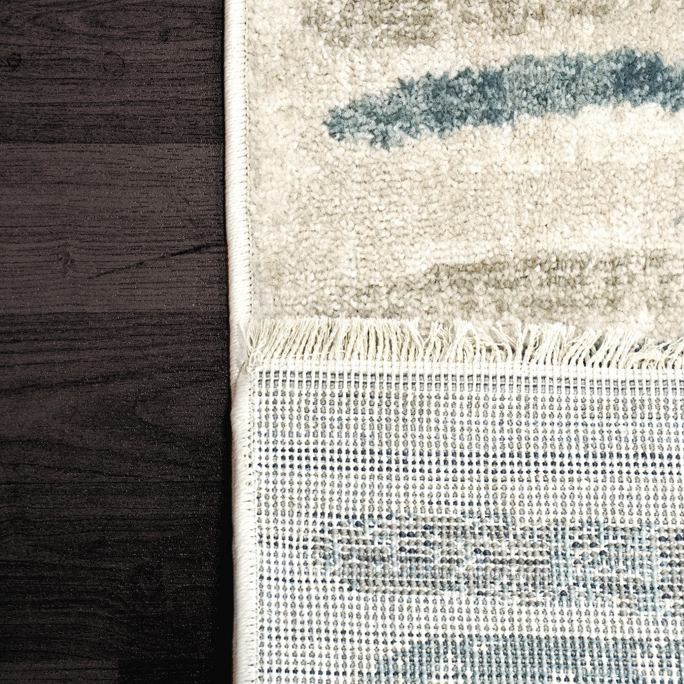 Dynamic Rugs Oxford Area Rug Cream/Blue/Gray, 7.10x10'