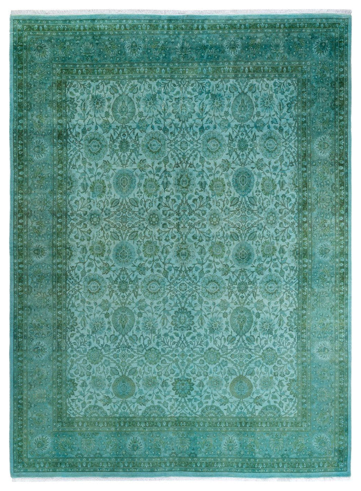 Fine Vibrance, One-of-a-Kind Hand-Knotted Area Rug Green, 8'2"x10'5"