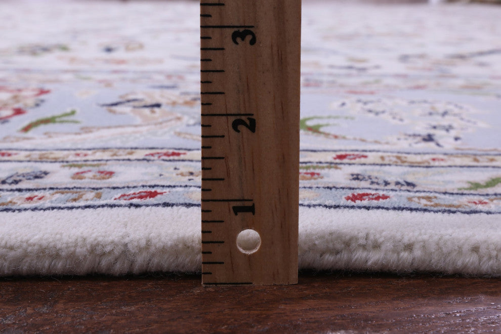 8' 11" X 12' 2" Persian Nain Hand-Knotted Wool & Silk Rug - Q14764