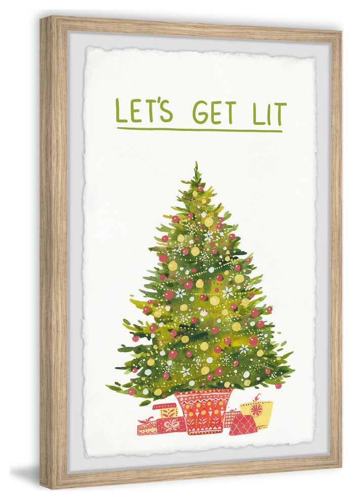 "Light Up the Tree" Framed Painting Print, 8x12