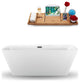 59" Streamline N1261BGM Freestanding Tub and Tray With Internal Drain