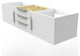 CastelloUSA Alpine 60" Wall Mounted Vanity, Base Only, White, Brushed Nickel