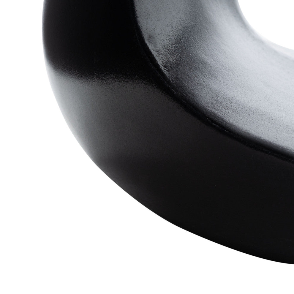 Safavieh Vikki Concrete Accent Stool, Black