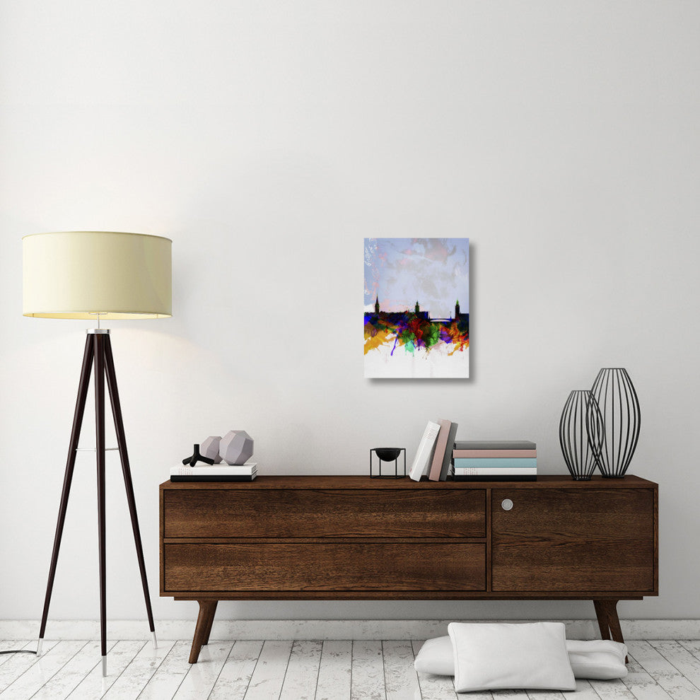 "Stockholm Watercolor Skyline" Fine Art Print
