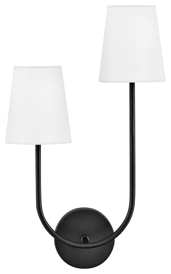 Lark Cora Large Two Light Sconce, Black