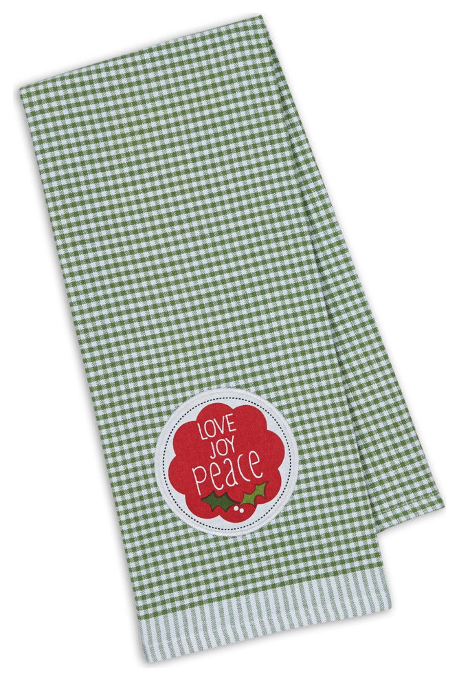 Owl Be Christmas Embroidered Dishtowel