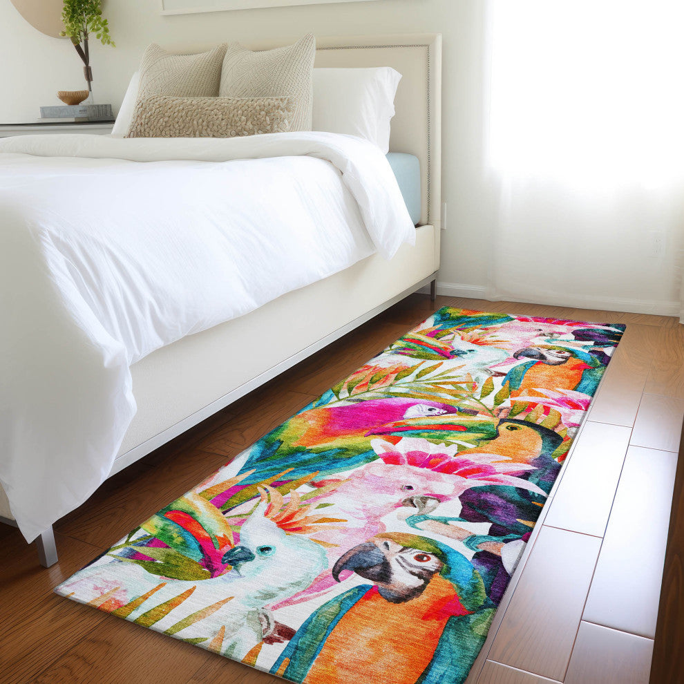 Addison Premium Washable Mayfield AMF200 Multi 2'3" x 7'6" Runner Rug