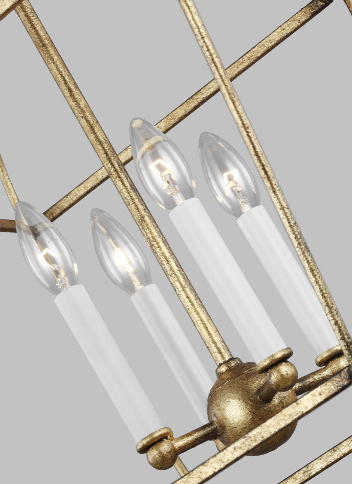 Stonington Small Lantern, Antique Gild