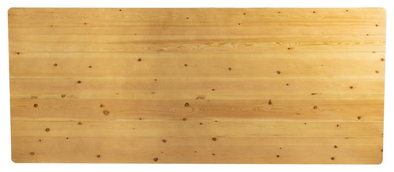 HERCULES Series 8' x 40" Solid Pine Folding Farm Table, Light Natural