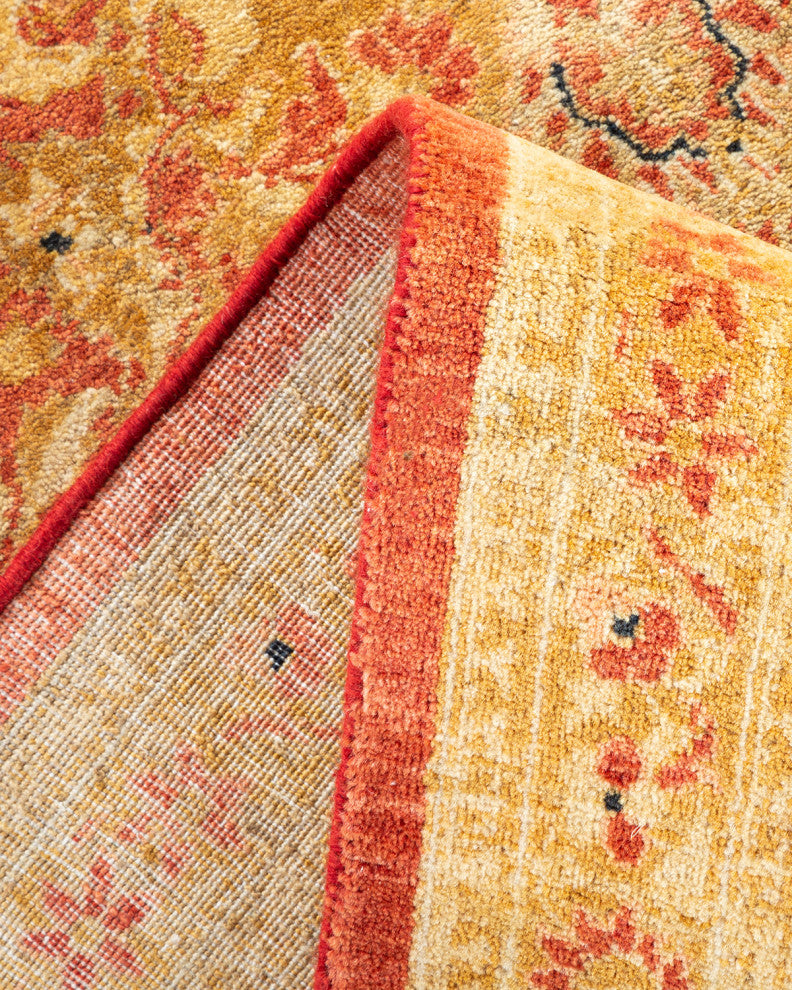 Mogul, One-of-a-Kind Hand-Knotted Area Rug Orange, 6'3"x9'6"