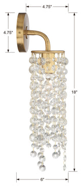 Gabrielle 1-Light Antique Gold Wall Mount