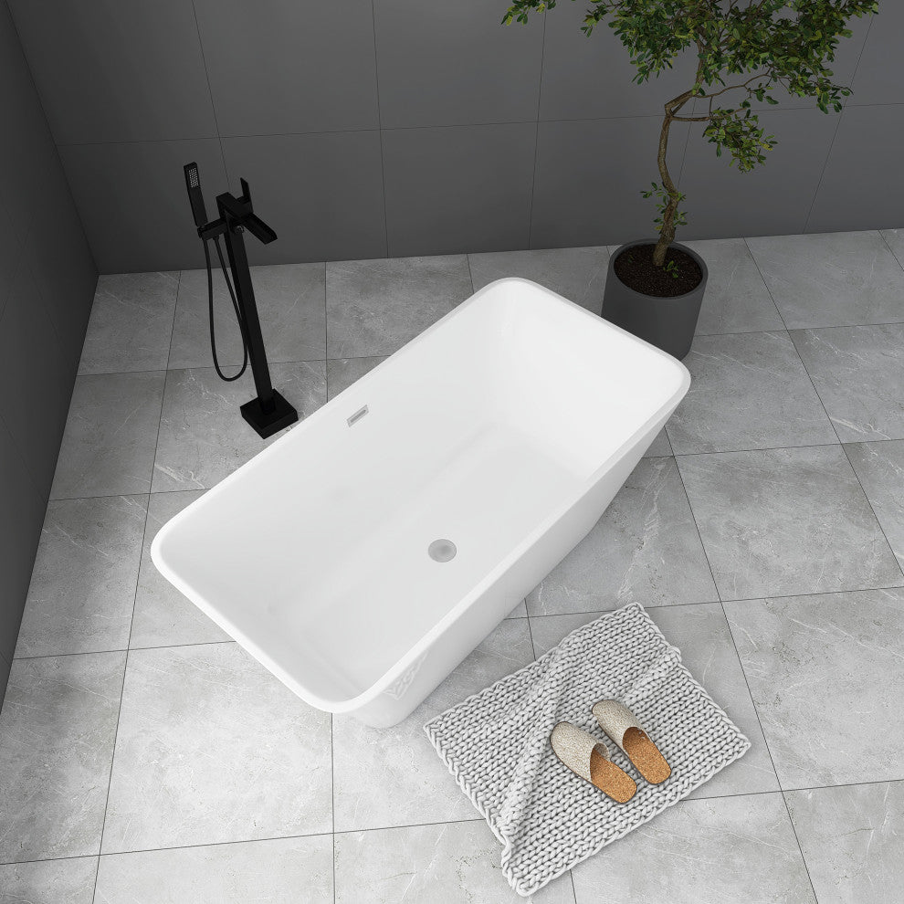 Acrylic Freestanding Soaking Bathtub, 67x30