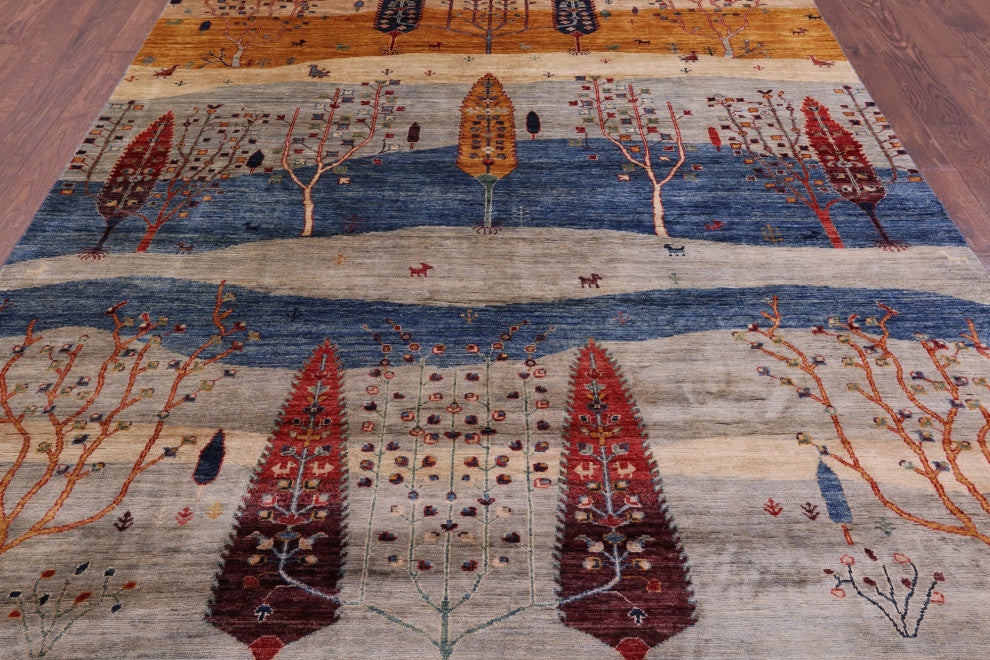 6' 10" X 9' 8" Tribal Persian Gabbeh Handmade Rug Q5259