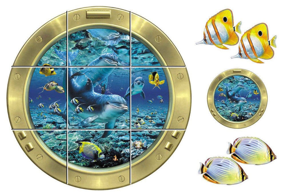 Coral Pals 9-Piece Mural IdeaStix Peel and Stick