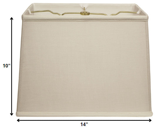 14" Off White Throwback Rectangle Linen Lampshade