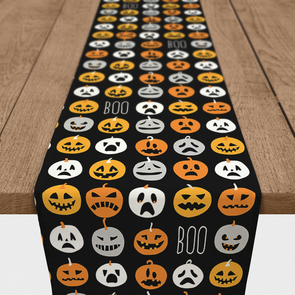 Boo Pumpkin Pattern Table Runner