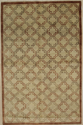 Brown Transitional All Over Ningxia Area Rug