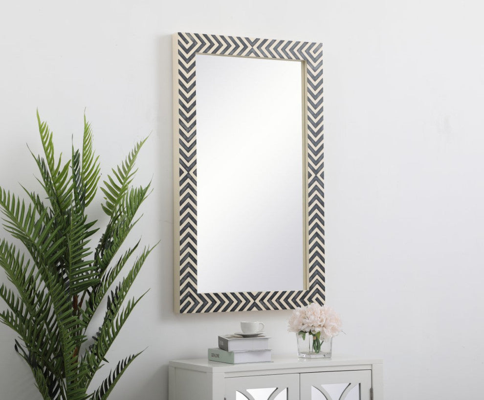 Omar Rectangle Mirror, 24", Chevron