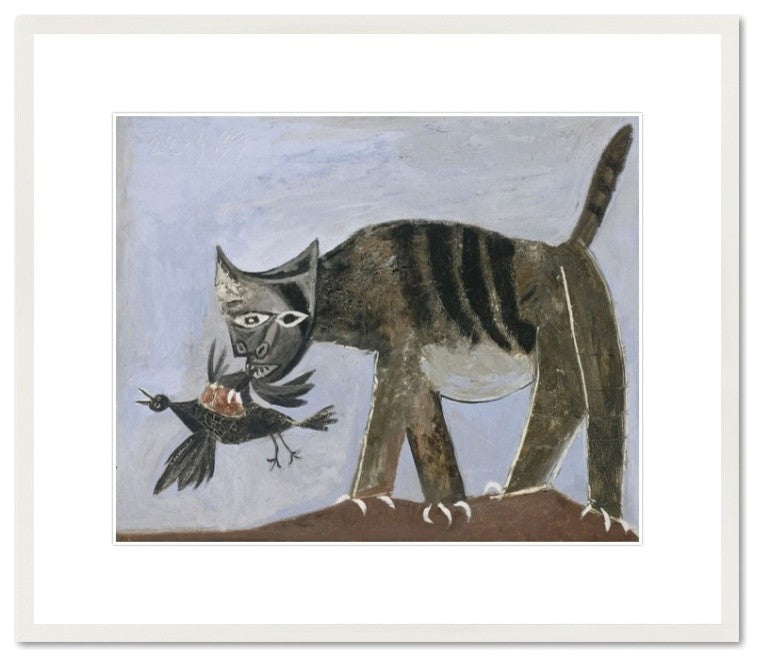 Chat saisissant un oiseau (Cat Catching a Bird)