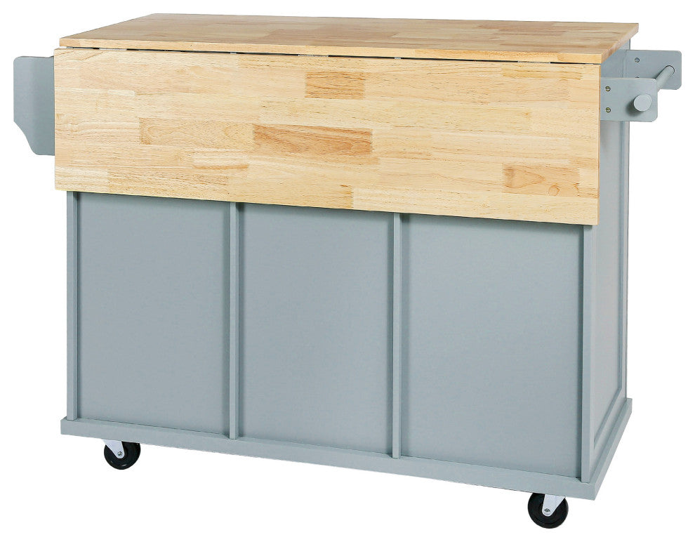 Black/Blue/White MDF Kitchen Cart Multifunctional, Storage Cabinet, Blue