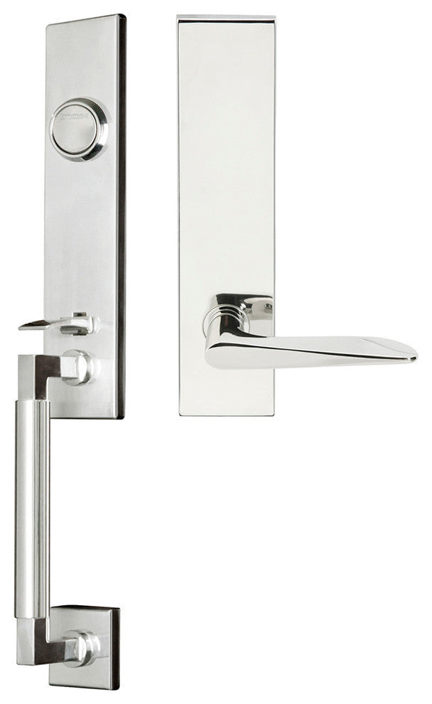 Ecco Lever, Tubular Dummy Handleset, Left Hand, Polished Stainless Steel