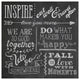 "Inspiration Chalkboard III" Digital Paper Print by Mary Urban, 38"x38"