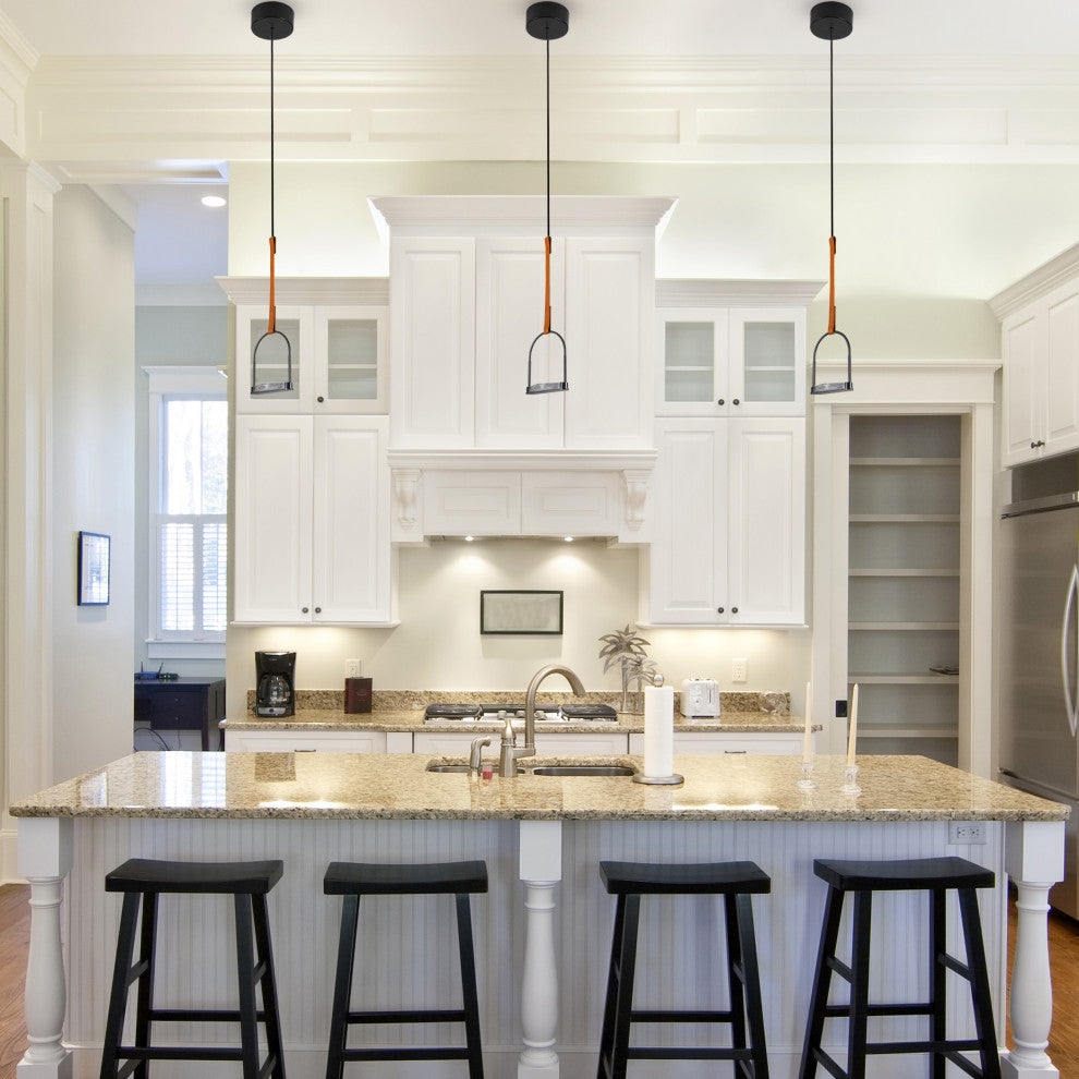 Ravenna 8" ETL Certified Integrated LED Pendant Fixture, Black