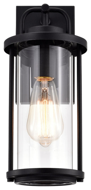 CHLOE Lighting LANDRY Transitional 1-Light Textured Black Outdoor Wall Sconce