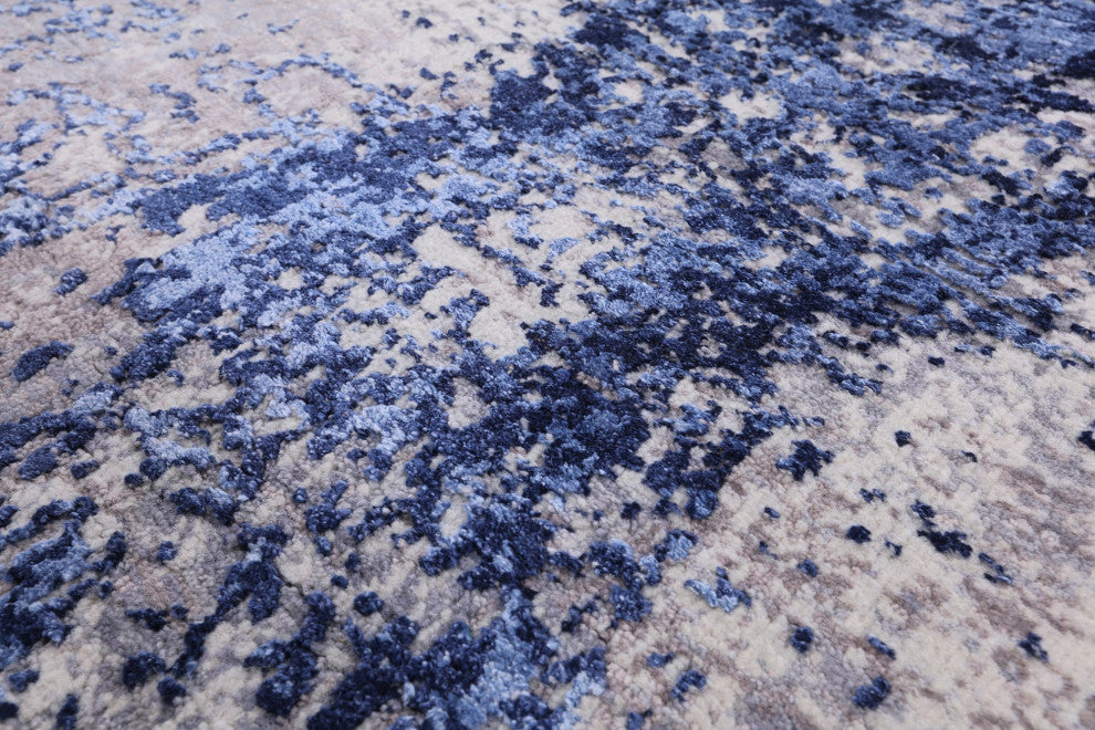 Modern Handmade Wool and Silk Runner Rug 3' 0" X 12' 4" Q9068