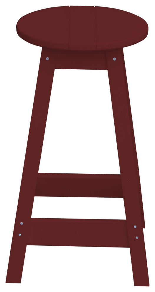 Poly Lumber Bar Stool, Cherrywood, Counter Height, Round