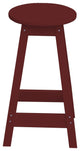 Poly Lumber Bar Stool, Cherrywood, Counter Height, Round