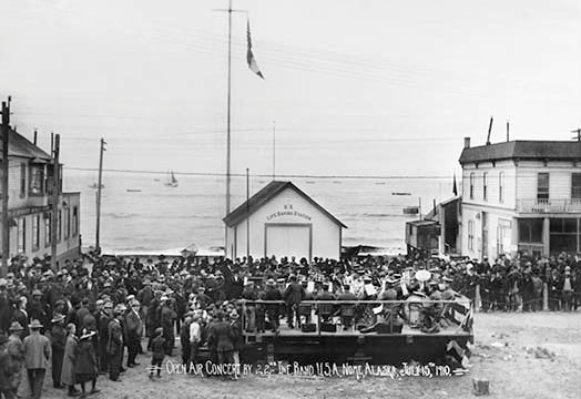 Opening Day Alaska Life Saving Station- Gallery Wrapped Canvas Art 28" x 42"