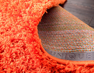 Unique Loom Tiger Orange Solid Shag 2'x3' Area Rug