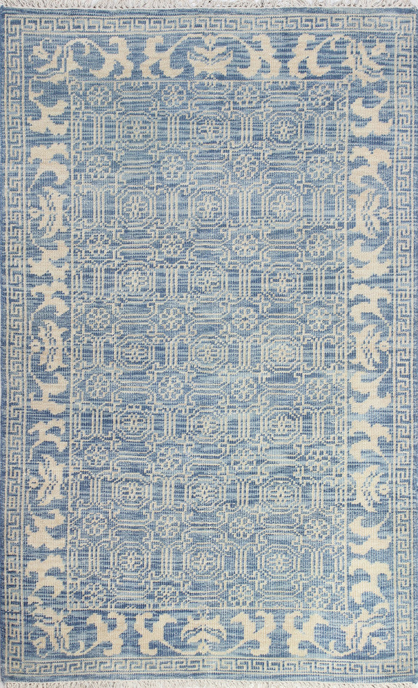 Bashian Delphi Area Rug, Denim, 3.6''x5.6''