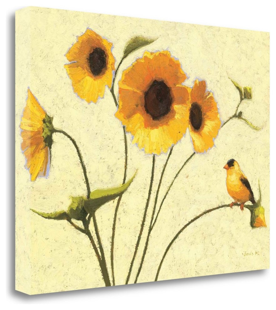 "Sunny Flowers IV" By Shirley Novak, Giclee Print on Gallery Wrap Canvas