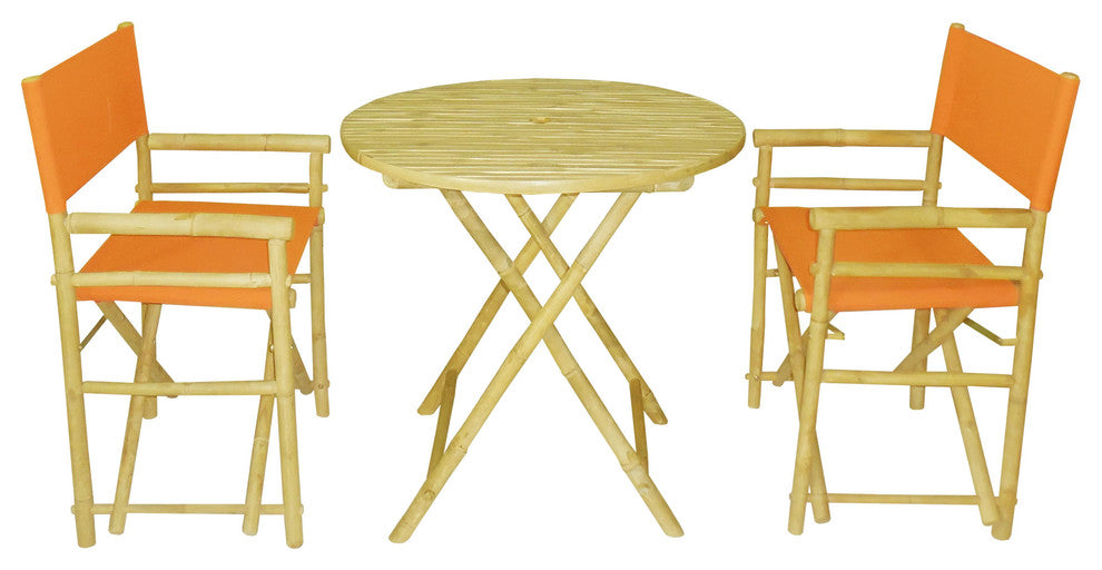 Director Round 3-Piece Table Set, Pottery