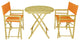Director Round 3-Piece Table Set, Pottery