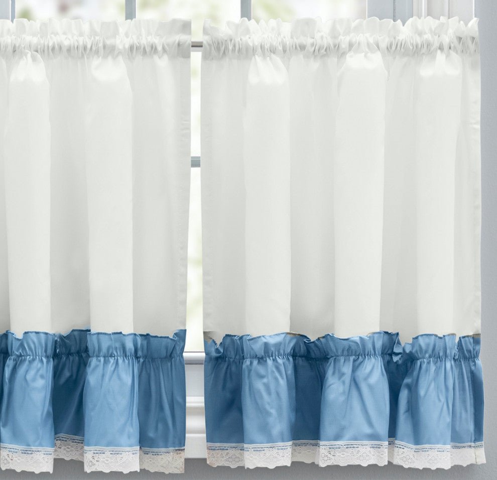 Madelyn Ruffled Victorian Tiers, Slate, 82"x24"