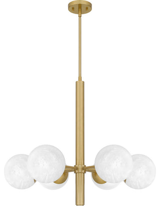 Solei 6-Light Chandelier, Aged Brass