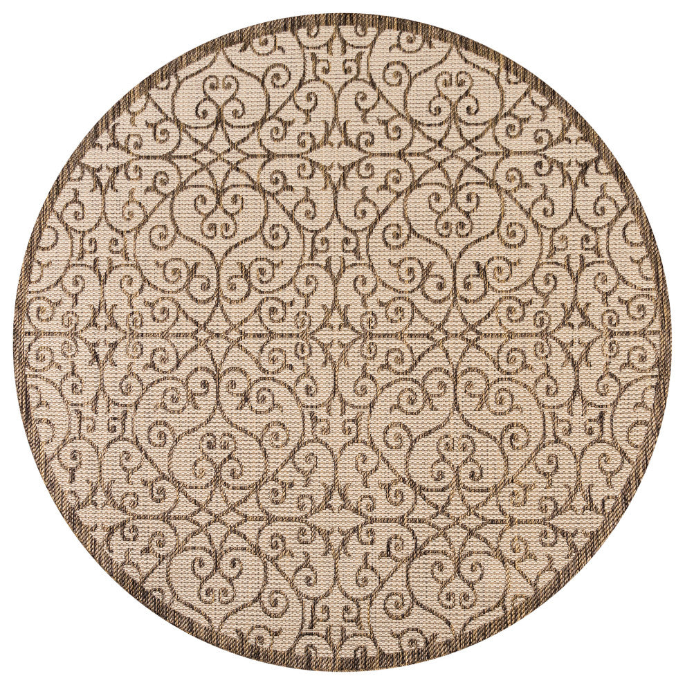 Madrid Vintage Filigree Textured Weave Indoor/Outdoor Area Rug